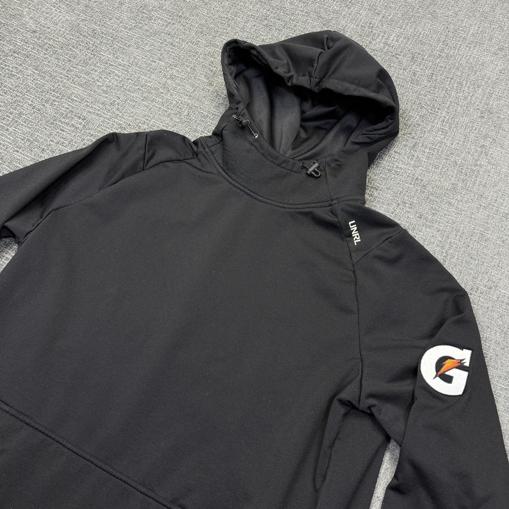 UNRL Hoodie Sweatshirt Mens XL Black Gatorade Athleisure Stretch Pullover